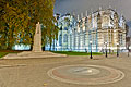 King George V statue og Westminster Abbey - fotografi