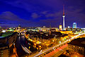 Berlin - foto podróże - Fernsehturm -  wieża telewizyjna