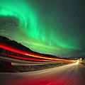 Noruega - paisagens - fotografias - luzes do norte e estrada