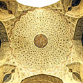 Sufit w Pałacu Ali Qapu w Isfahan w Iranie foto galeria