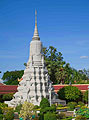 Stupaen af kong Norodom på kongelige palads i Phnom Penh - billeder/fotos