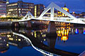 Squiggly Bridge i Glasgow - Skottland - fotorejser