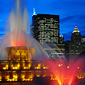 Picture of Buckingham Memorial Fountains (one of the largest fountains in the world) in Chicago